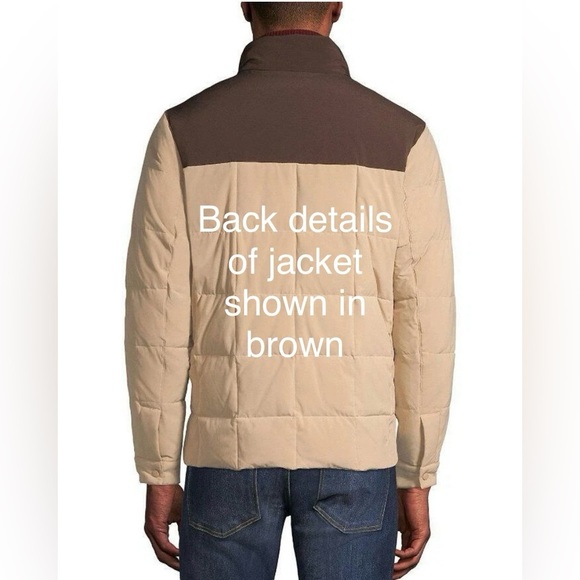 LANDSEND Mens Quilted Stretch Down Jacket With Snap Front 34 to 9 Degrees Temps - Picture 2 of 4